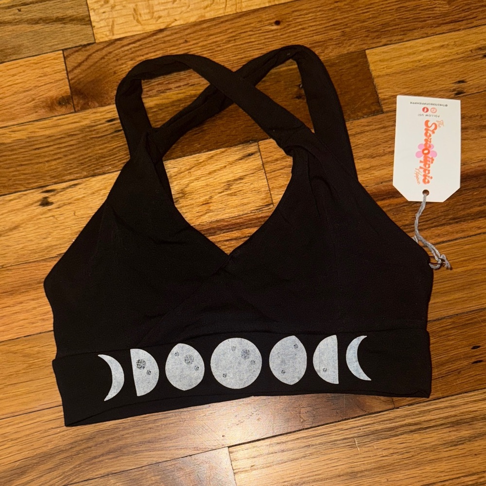 Lunar Eclipse Black Sports Bra